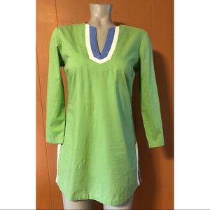 NWT Brooks Brothers Green Cotton Tunic CoverUp XS